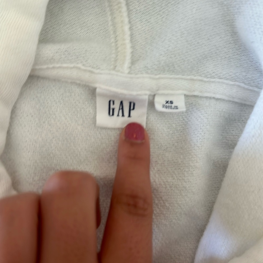 Gap women’s fleece hoodie off white - Picture 4 of 5